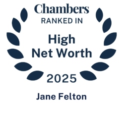 Jane J. Felton recognized by Chambers with Band Three ranking for High Net Worth Family/Matrimonial Law