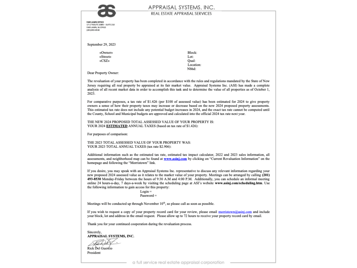 Morristown NJ Revaluation What Are the Property Tax Implications for